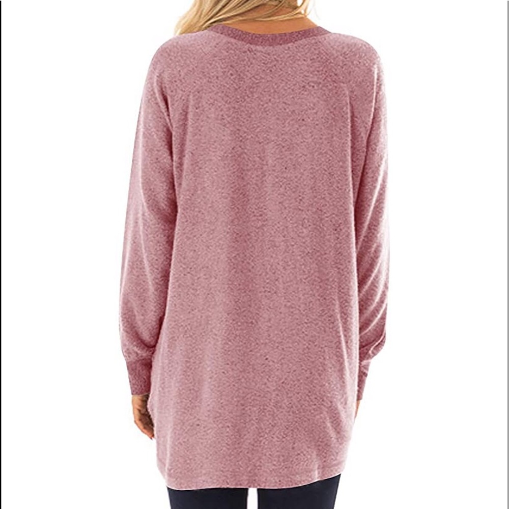 Beautiful woman sweatshirt with pocket loose - Picture 5 of 12
